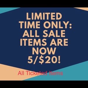 Limited time only 5 items for $20